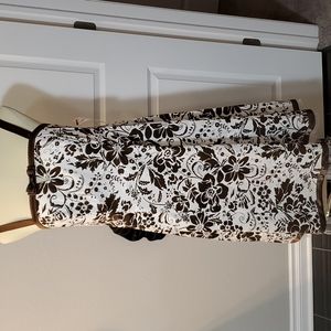 Amanda Lane Wht/Brwn Dress